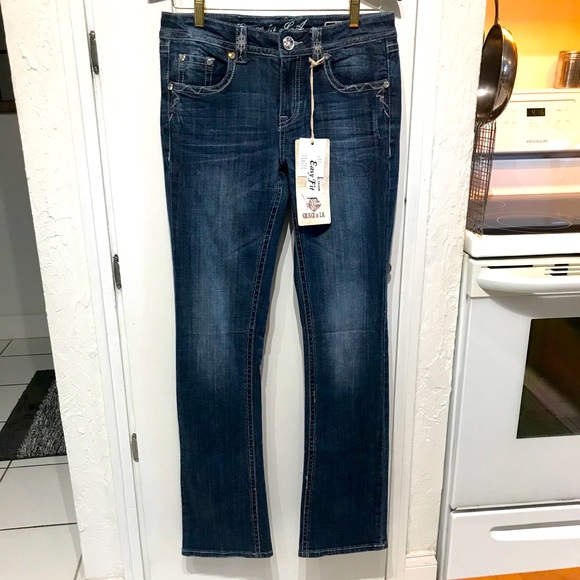 NWT GRACE IN LA EASY FIT BOOTCUT JEANS SZ 9 - Picture 3 of 6